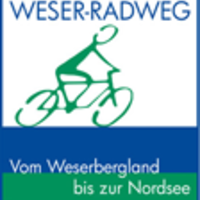 Bild vergrern: Zu sehen ist das Logo des Weser-Radweges.