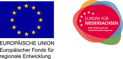 Bild vergrößern: Zu sehen ist das Logo der Europäischen Union und rechts daneben das Logo Europa für Niedersachsen